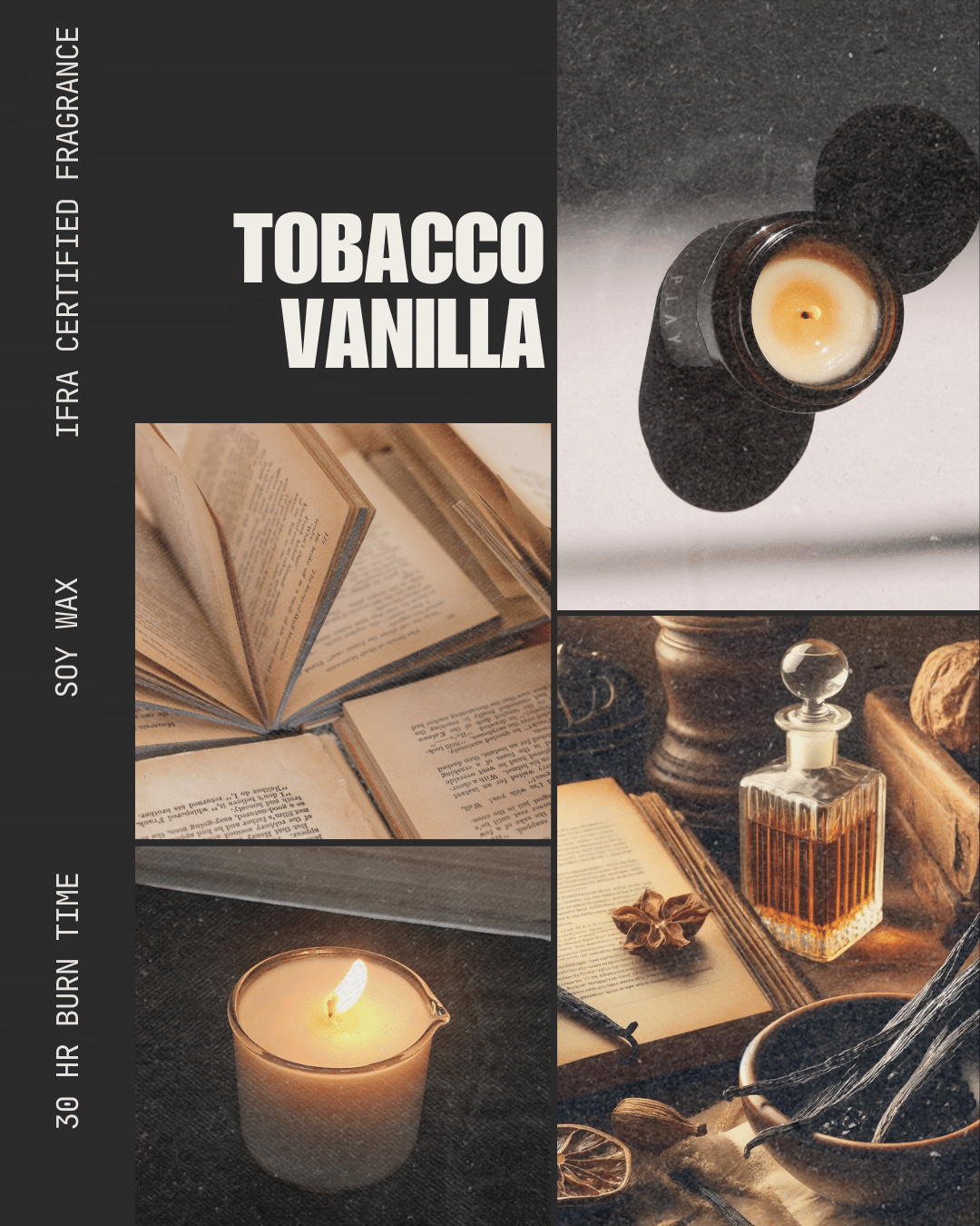 Tobacco Vanilla Soy Wax Scented Candle