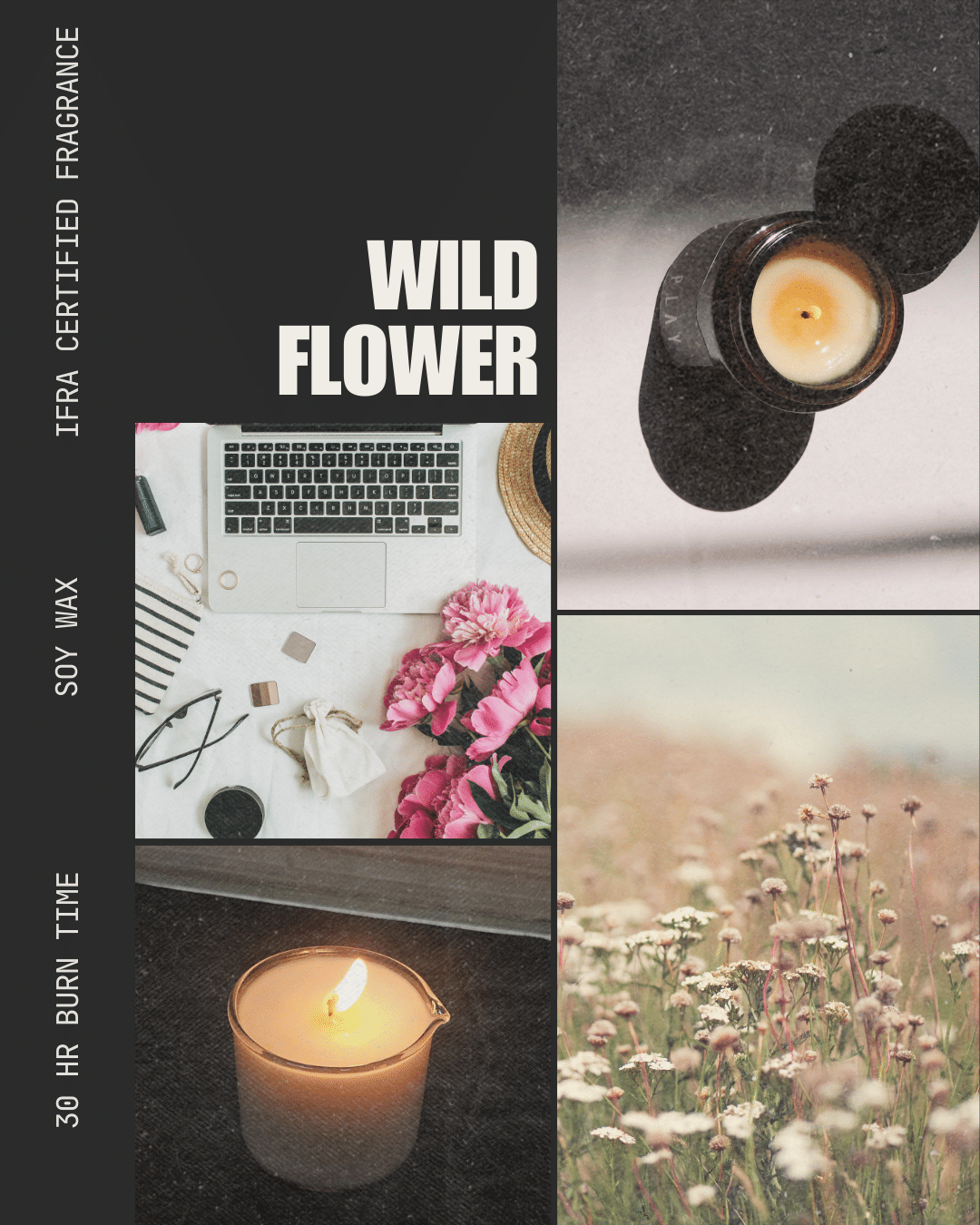 Wildflower Soy Wax Scented Candle